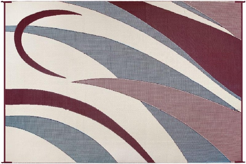 Stylish Camping GA5 Burgundy/Black 8-Feet x 12-Feet Graphic Reversible Mat - Image 4